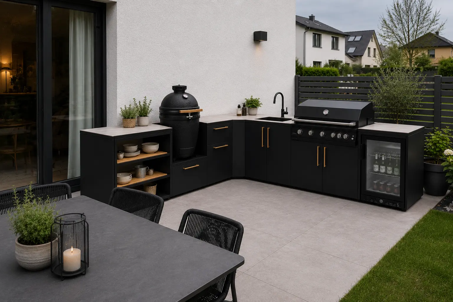 Individuelle Outdoor-Küche aus der Manufaktur