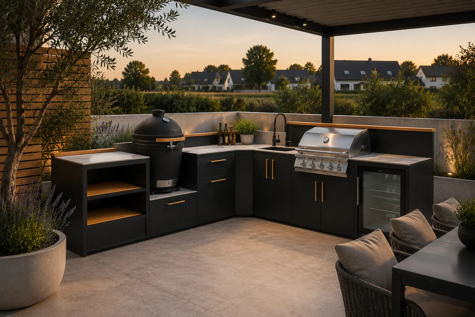 Individuelle Outdoor-Küche aus der Manufaktur
