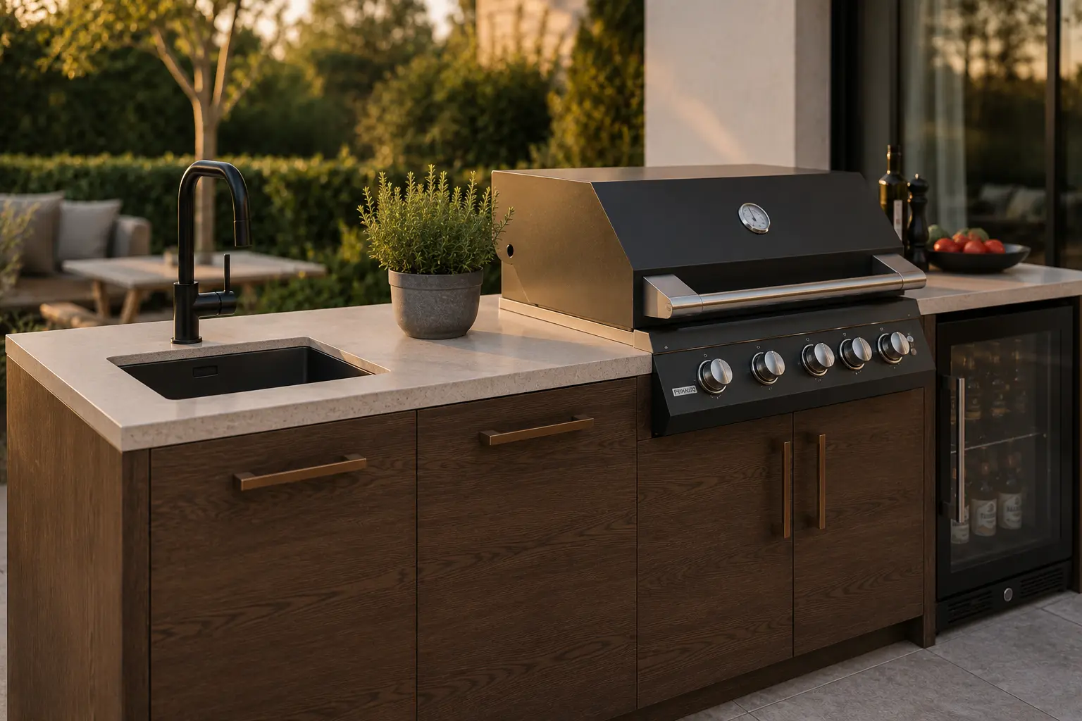 Outdoor Culinary Manufaktur in Lützen, moderne deutsche Gartenküche